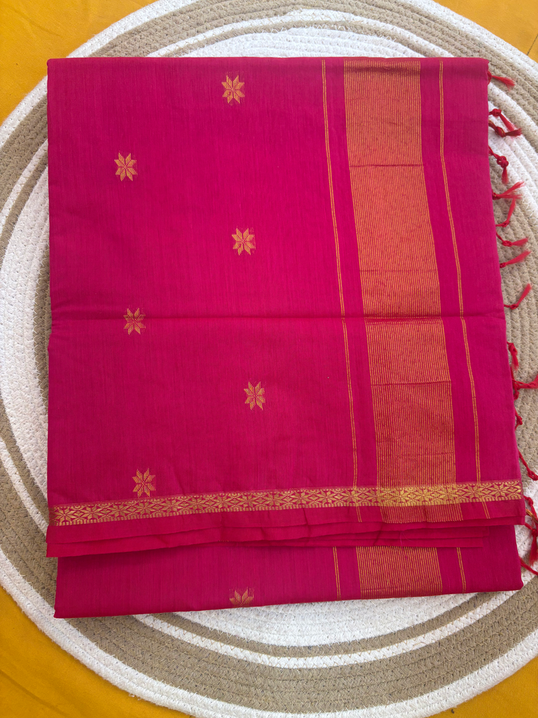 Karna Fool Maheshwari Pink